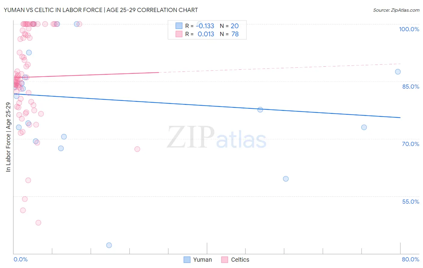 Yuman vs Celtic In Labor Force | Age 25-29