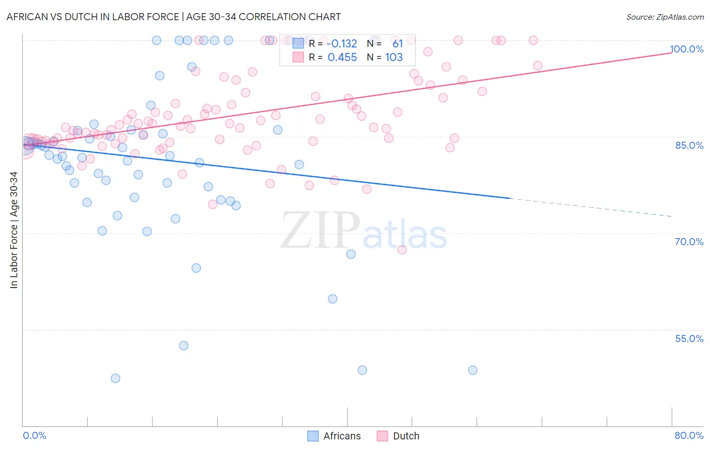African vs Dutch In Labor Force | Age 30-34