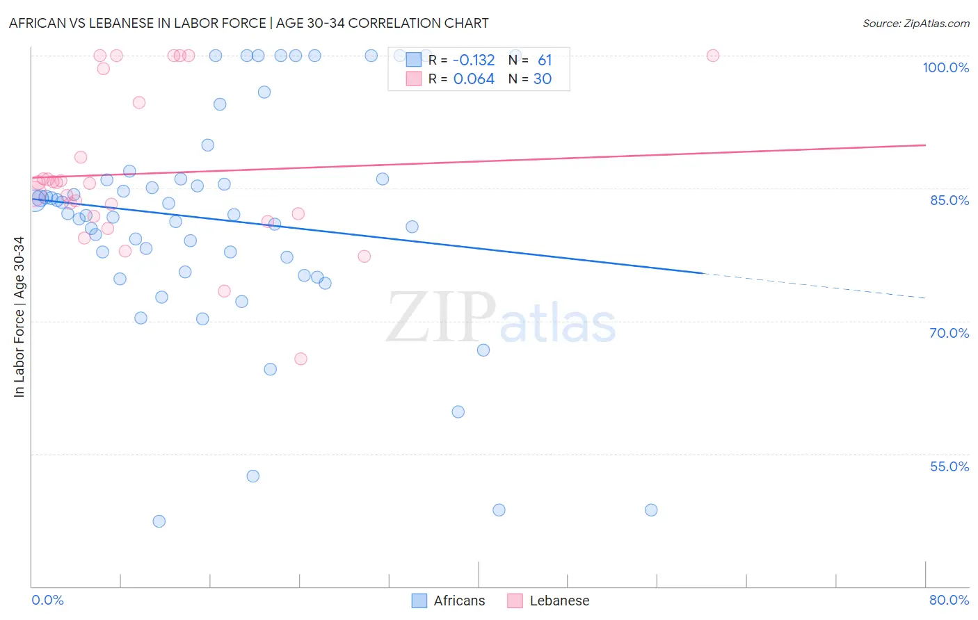 African vs Lebanese In Labor Force | Age 30-34