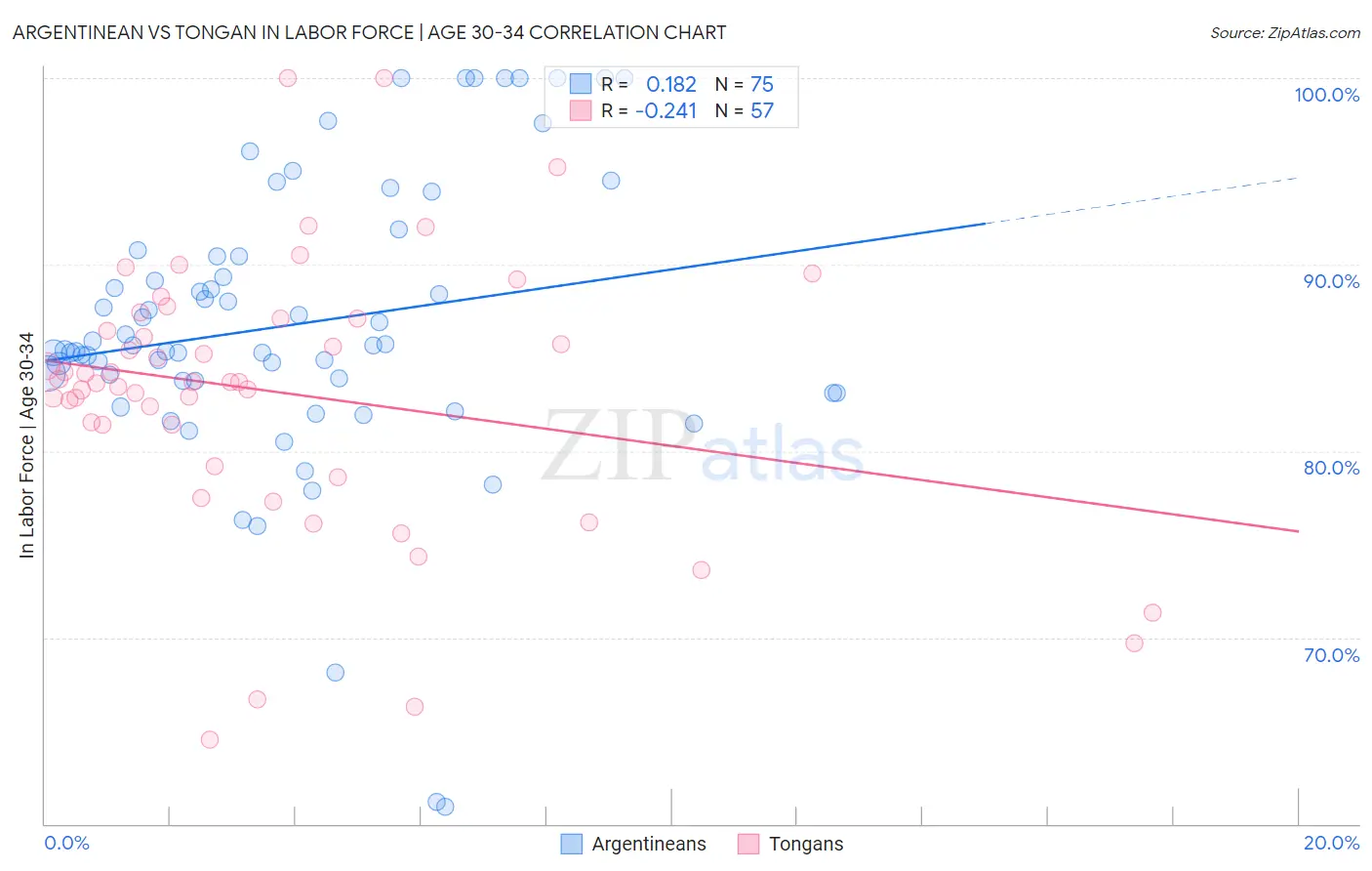 Argentinean vs Tongan In Labor Force | Age 30-34