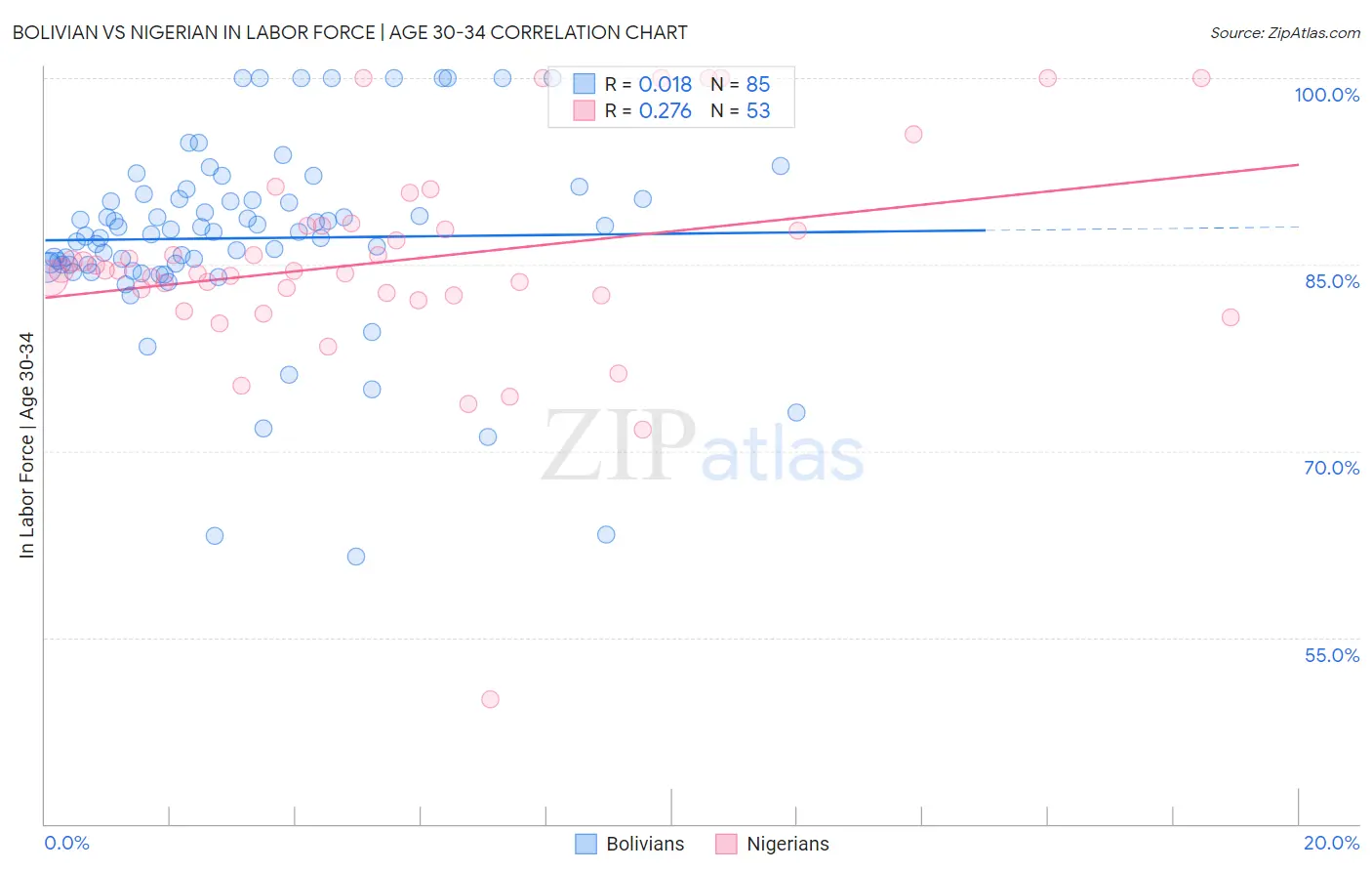 Bolivian vs Nigerian In Labor Force | Age 30-34