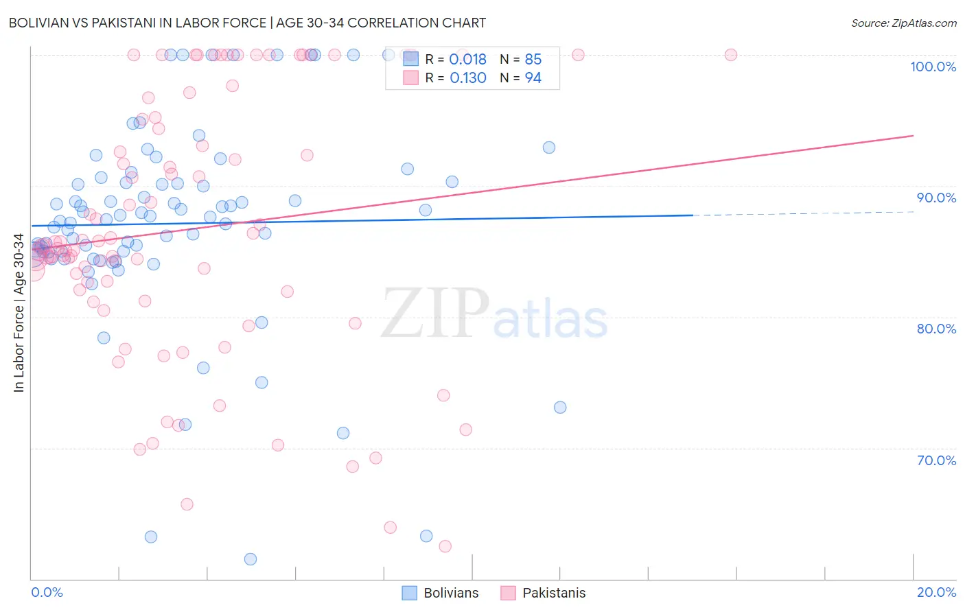 Bolivian vs Pakistani In Labor Force | Age 30-34
