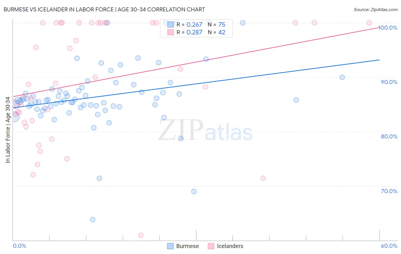 Burmese vs Icelander In Labor Force | Age 30-34