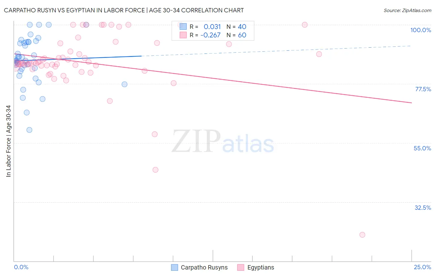 Carpatho Rusyn vs Egyptian In Labor Force | Age 30-34