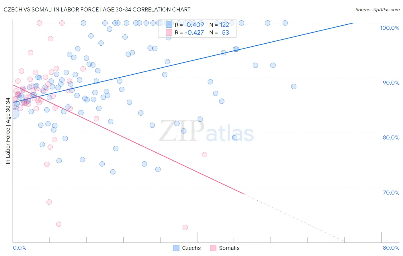 Czech vs Somali In Labor Force | Age 30-34
