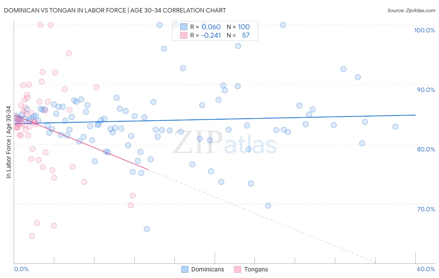 Dominican vs Tongan In Labor Force | Age 30-34