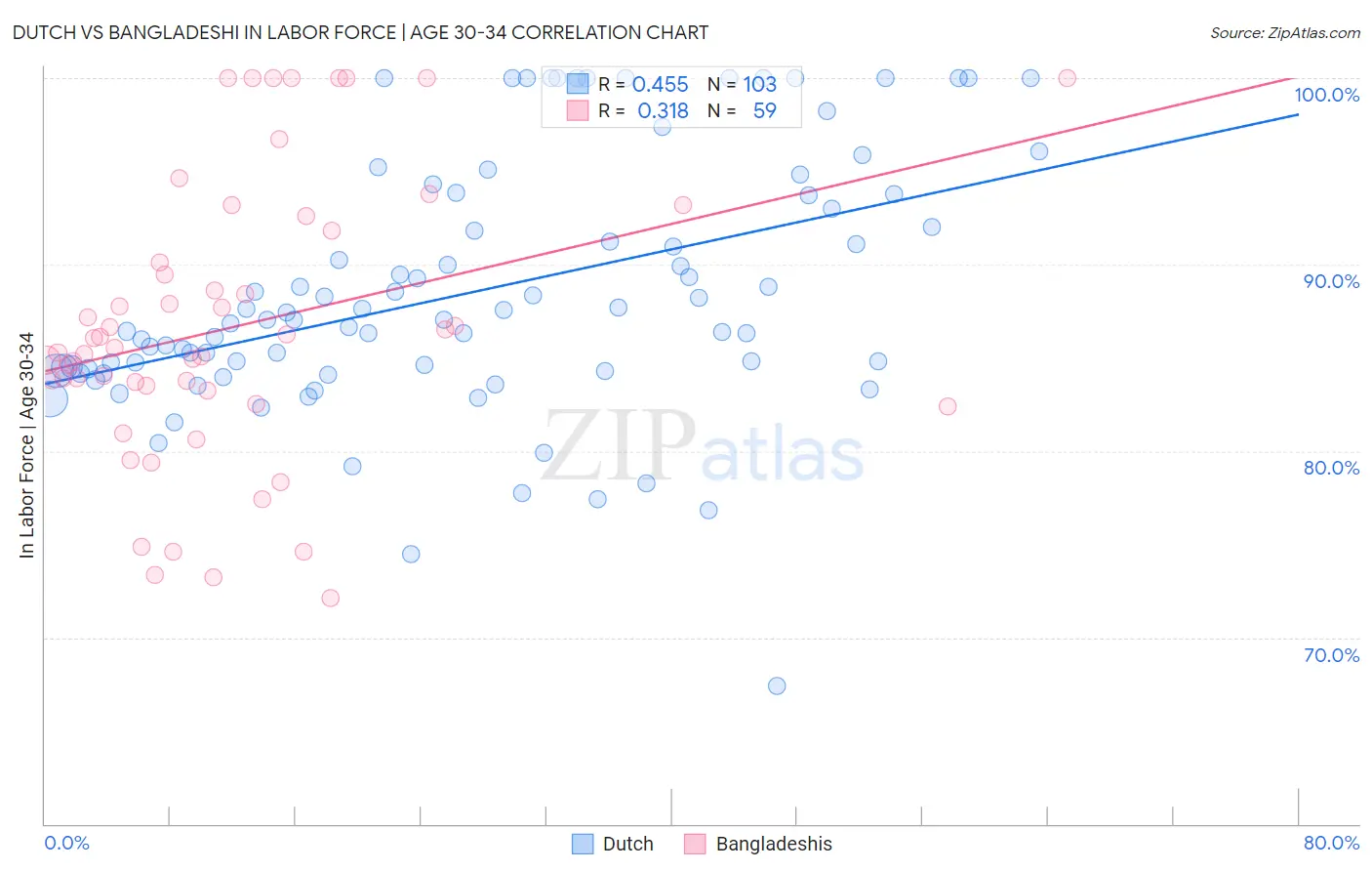 Dutch vs Bangladeshi In Labor Force | Age 30-34