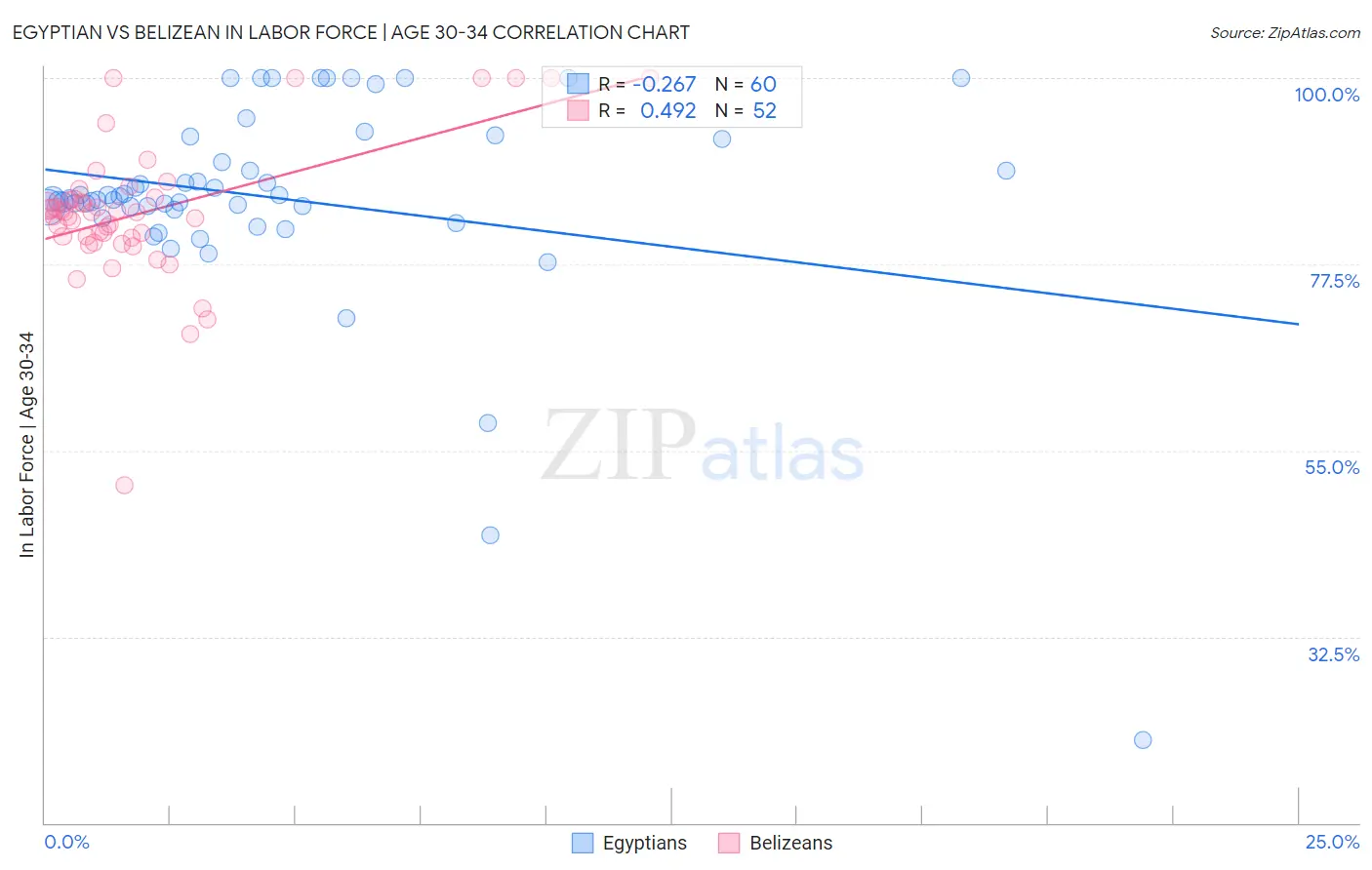Egyptian vs Belizean In Labor Force | Age 30-34
