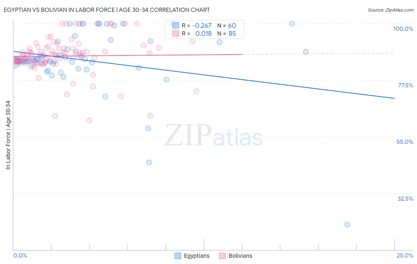 Egyptian vs Bolivian In Labor Force | Age 30-34