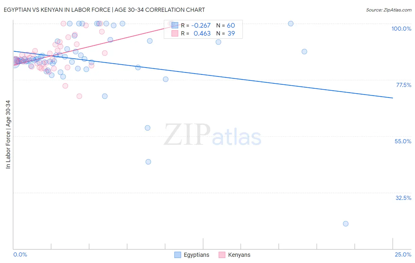 Egyptian vs Kenyan In Labor Force | Age 30-34