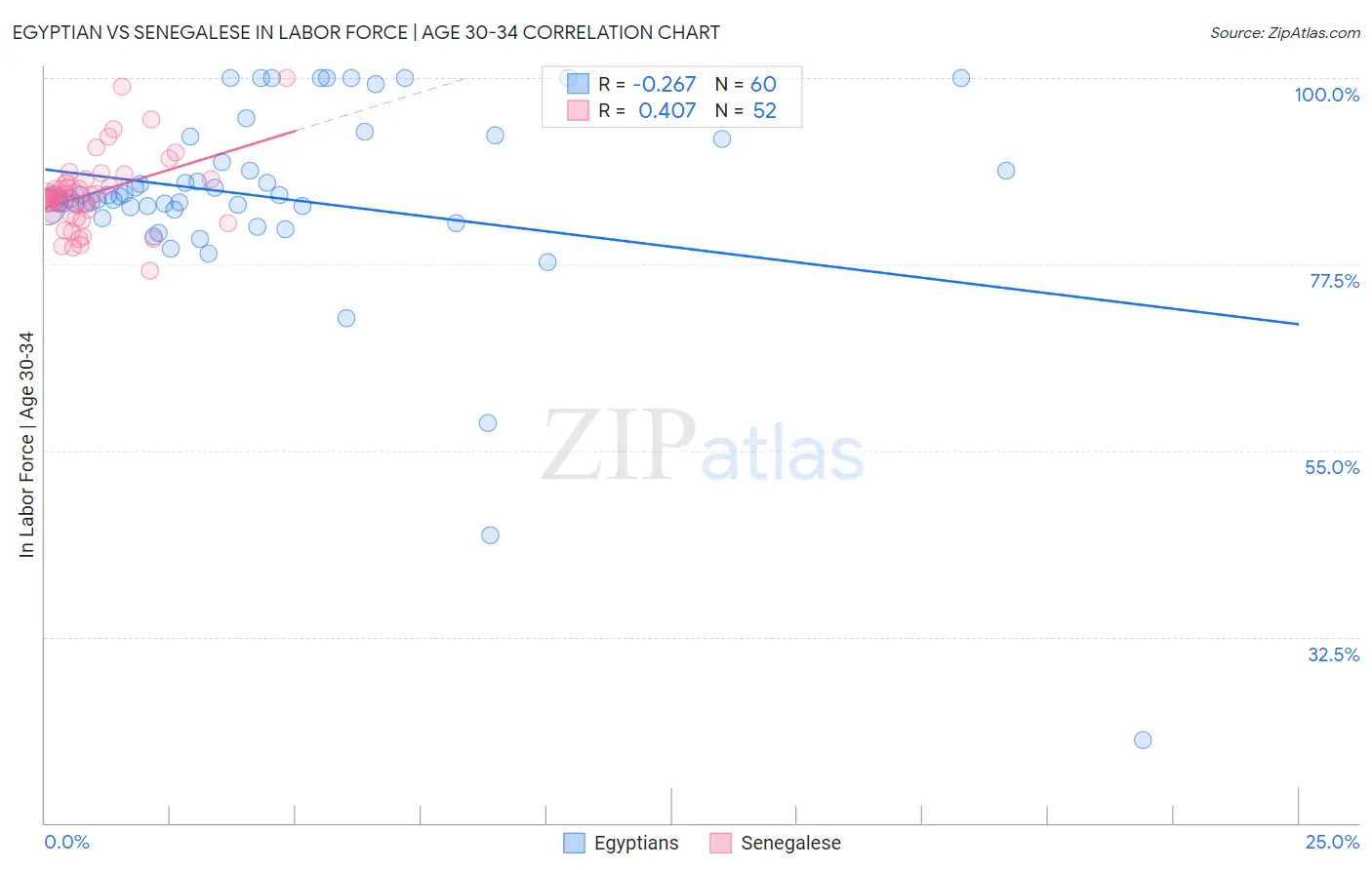 Egyptian vs Senegalese In Labor Force | Age 30-34
