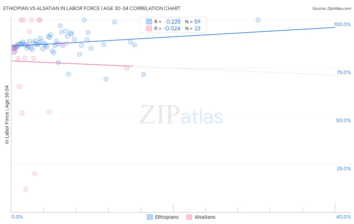Ethiopian vs Alsatian In Labor Force | Age 30-34