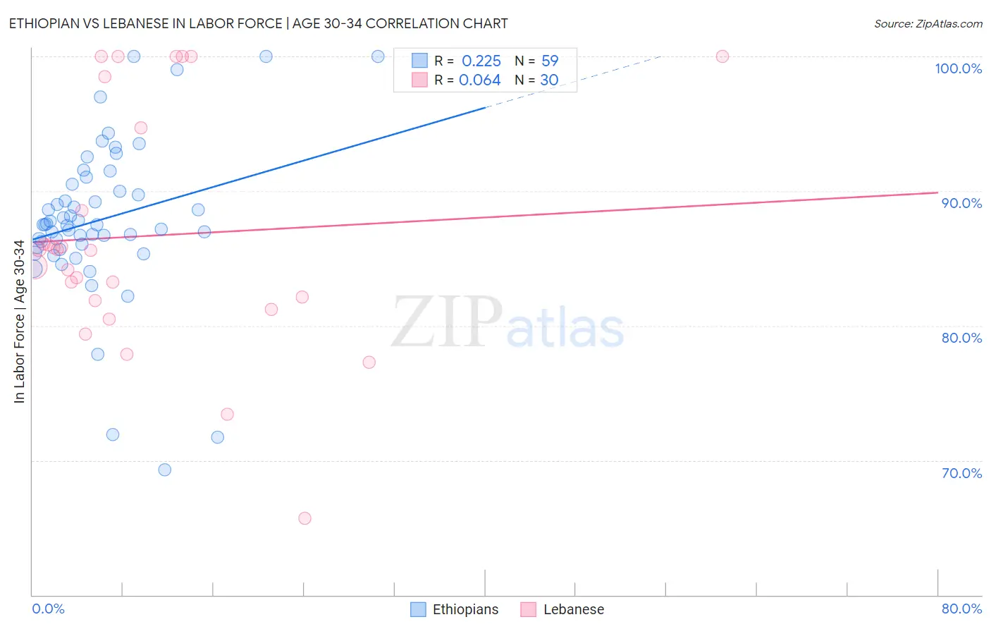 Ethiopian vs Lebanese In Labor Force | Age 30-34