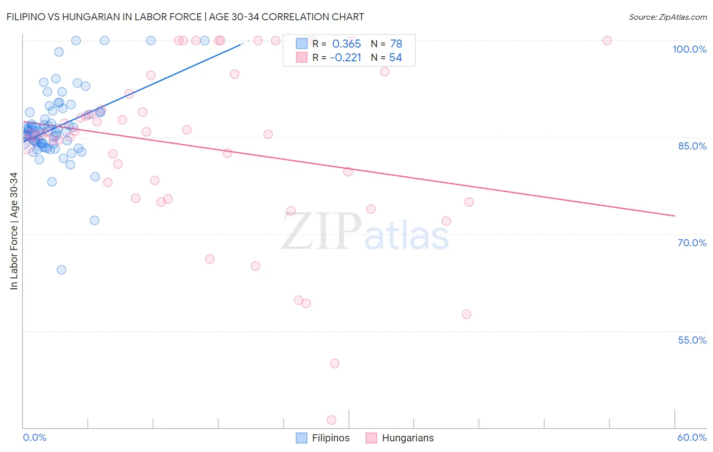 Filipino vs Hungarian In Labor Force | Age 30-34