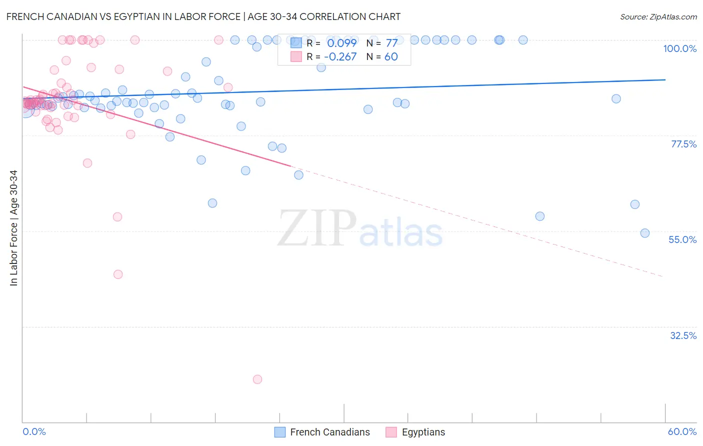 French Canadian vs Egyptian In Labor Force | Age 30-34