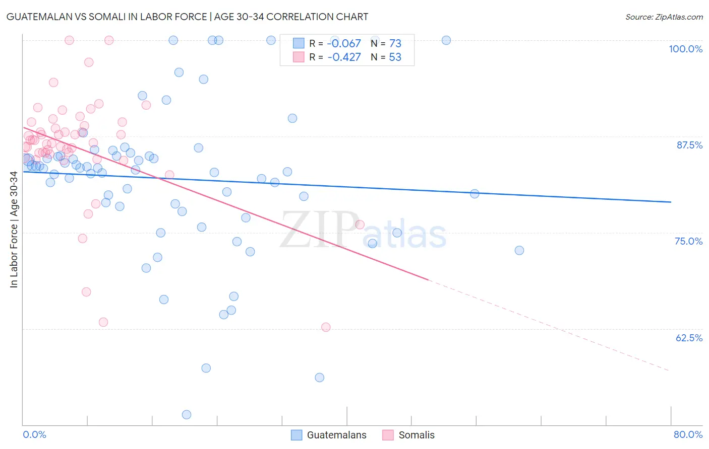 Guatemalan vs Somali In Labor Force | Age 30-34