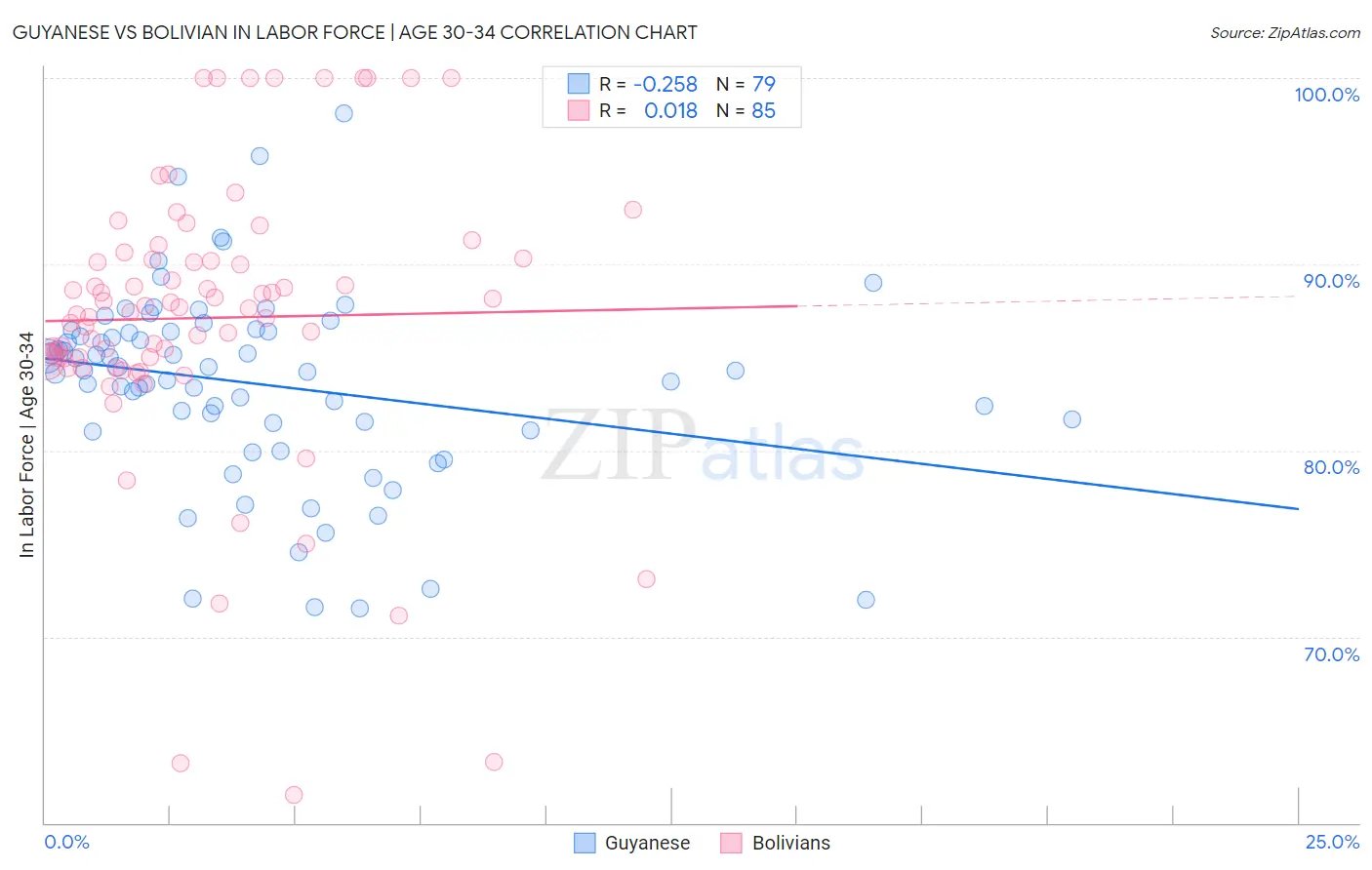 Guyanese vs Bolivian In Labor Force | Age 30-34