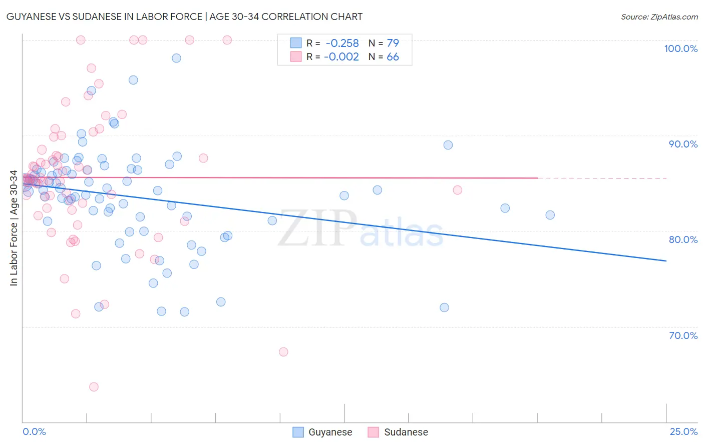 Guyanese vs Sudanese In Labor Force | Age 30-34