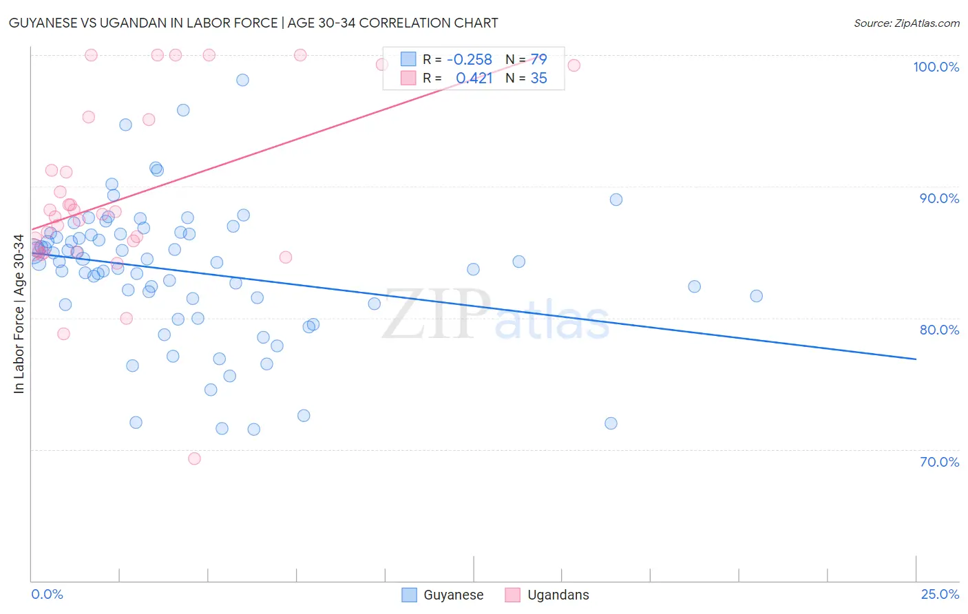 Guyanese vs Ugandan In Labor Force | Age 30-34