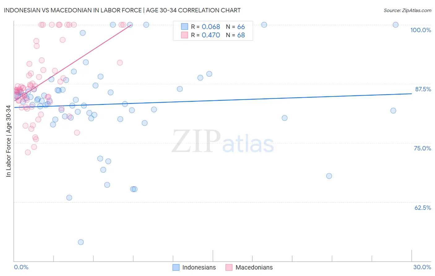 Indonesian vs Macedonian In Labor Force | Age 30-34