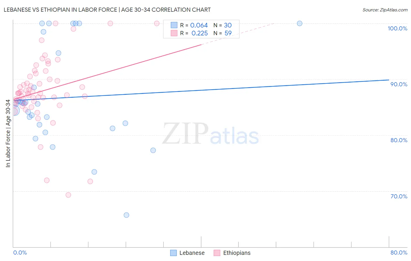 Lebanese vs Ethiopian In Labor Force | Age 30-34