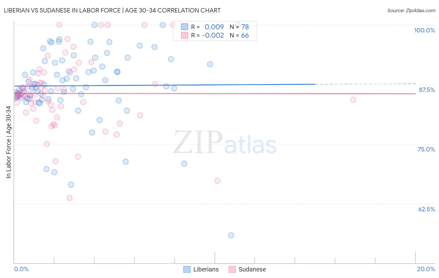 Liberian vs Sudanese In Labor Force | Age 30-34
