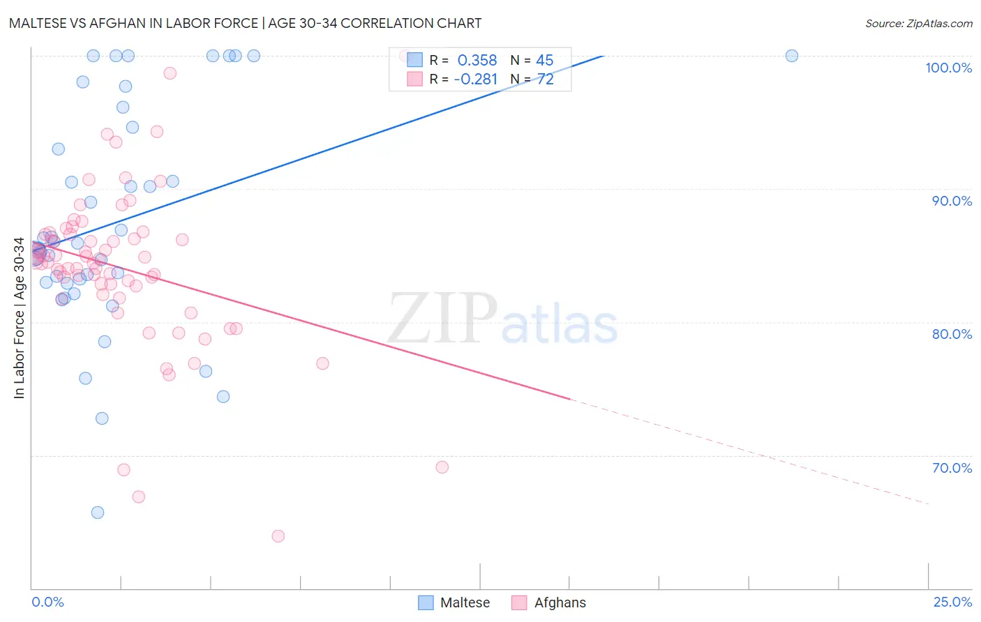 Maltese vs Afghan In Labor Force | Age 30-34