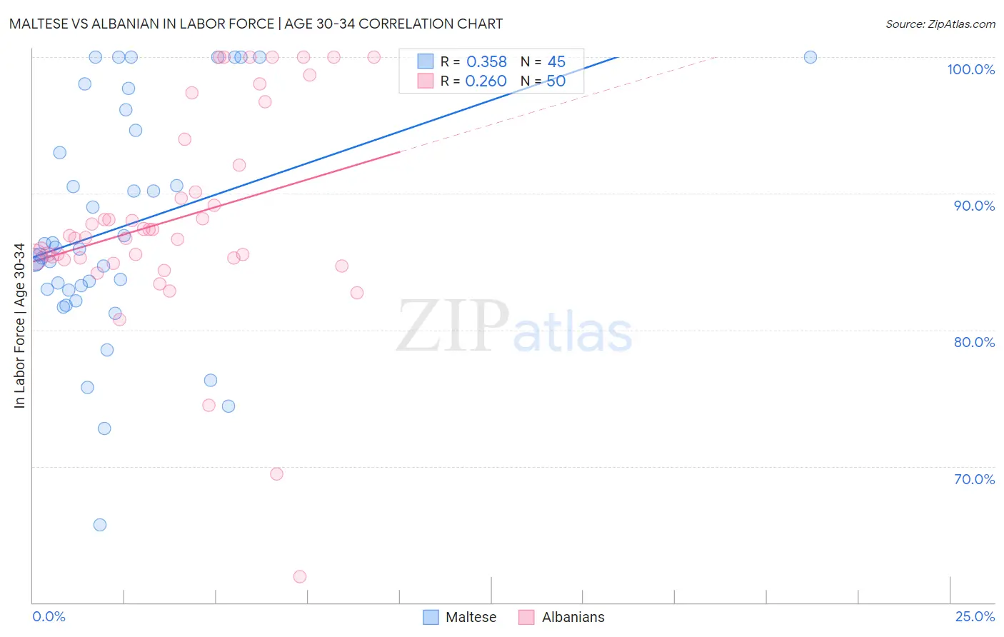 Maltese vs Albanian In Labor Force | Age 30-34
