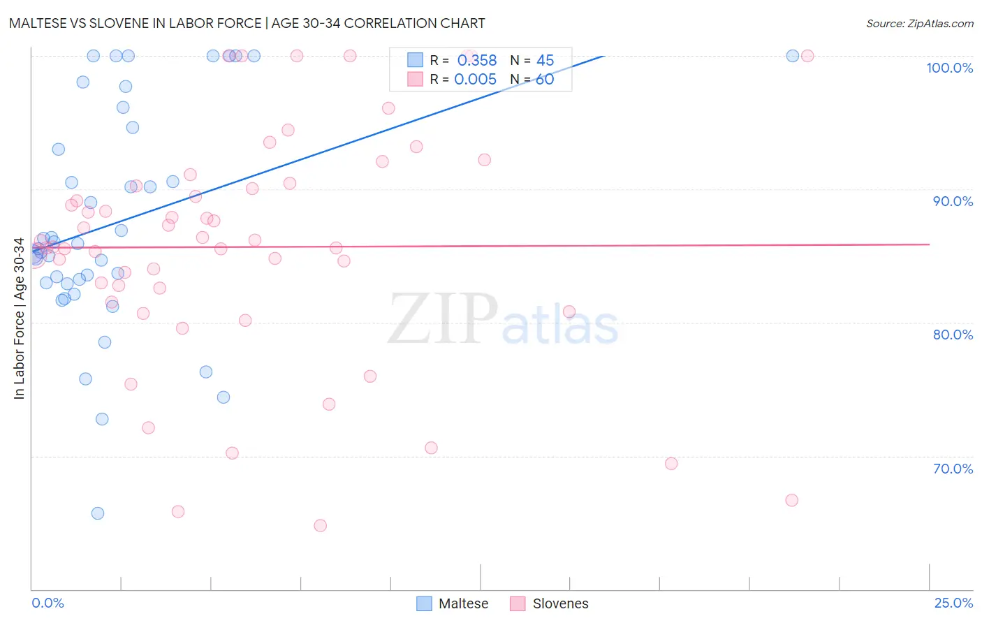 Maltese vs Slovene In Labor Force | Age 30-34