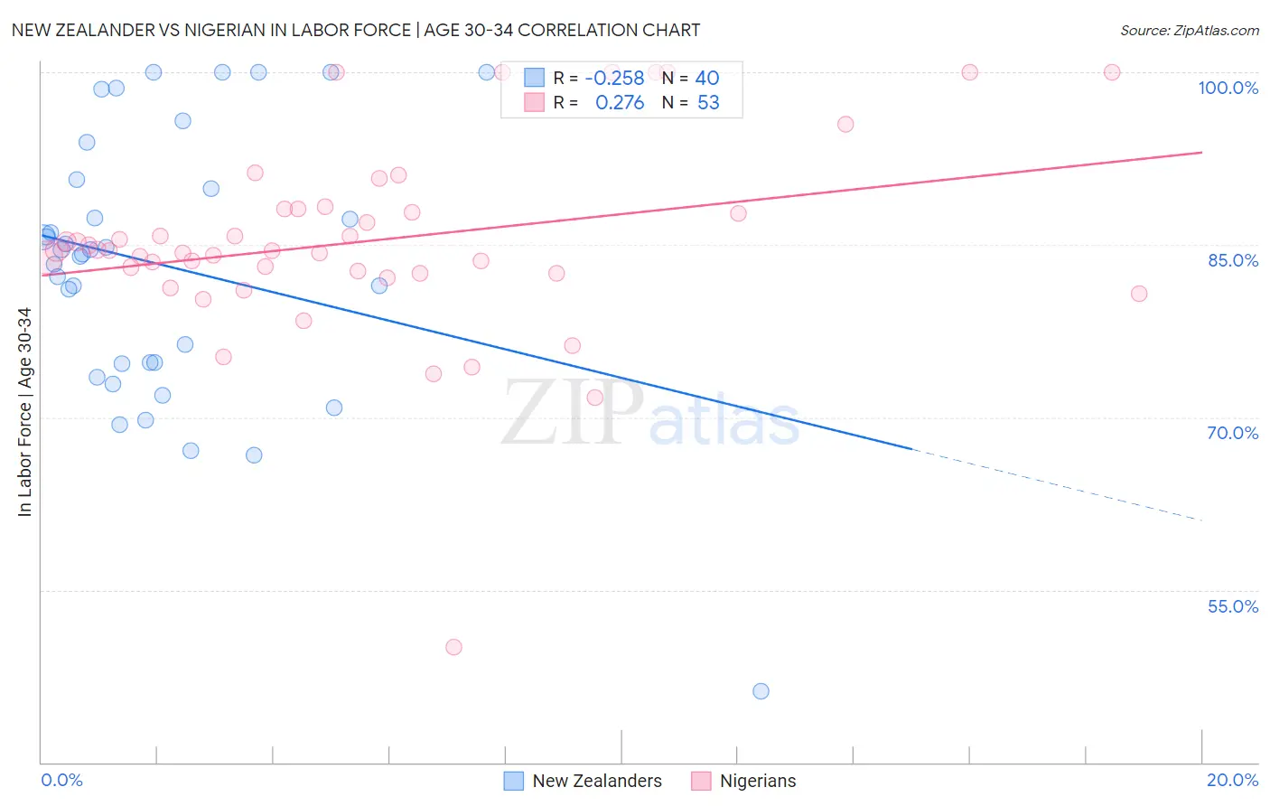New Zealander vs Nigerian In Labor Force | Age 30-34