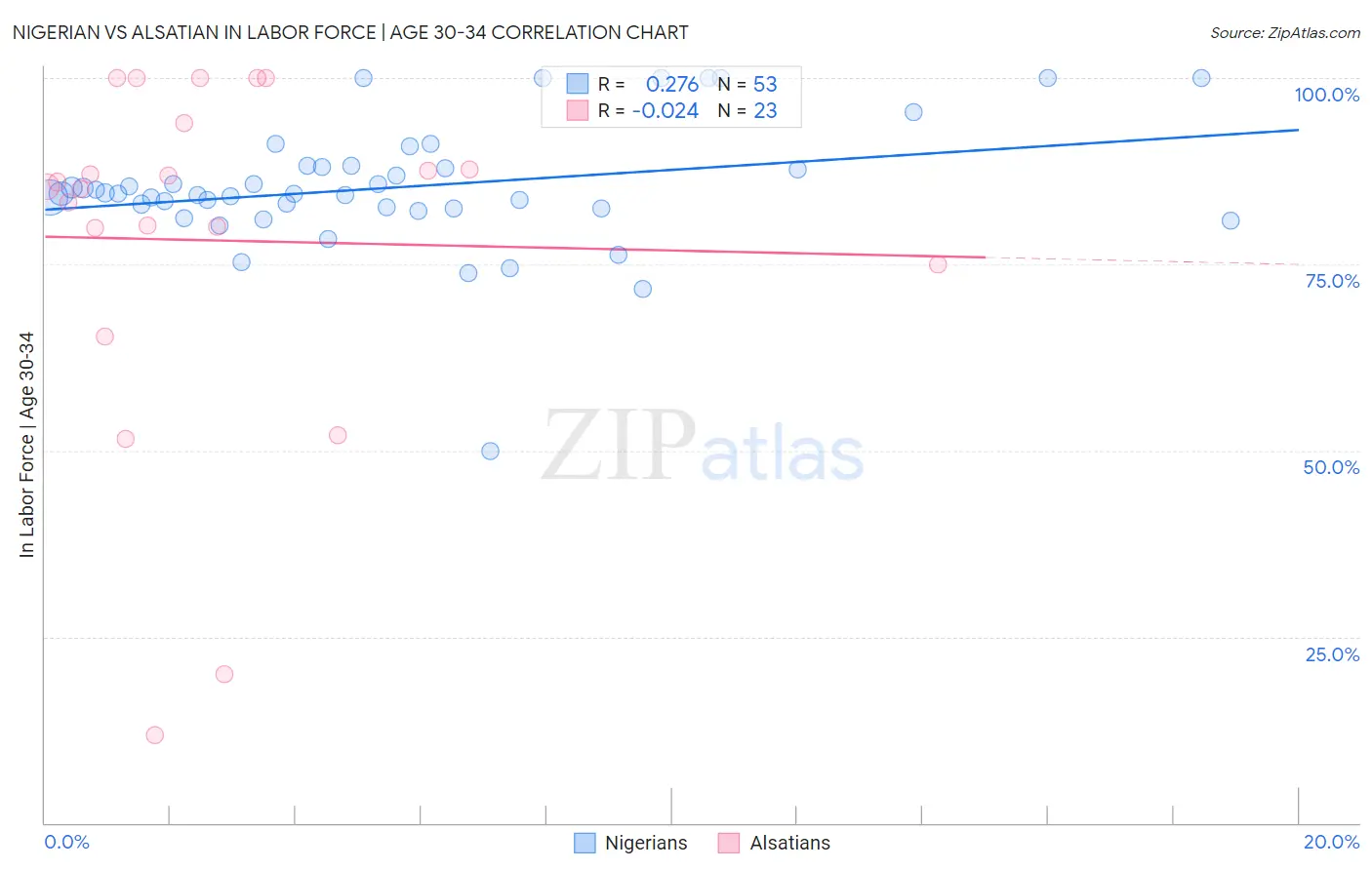 Nigerian vs Alsatian In Labor Force | Age 30-34