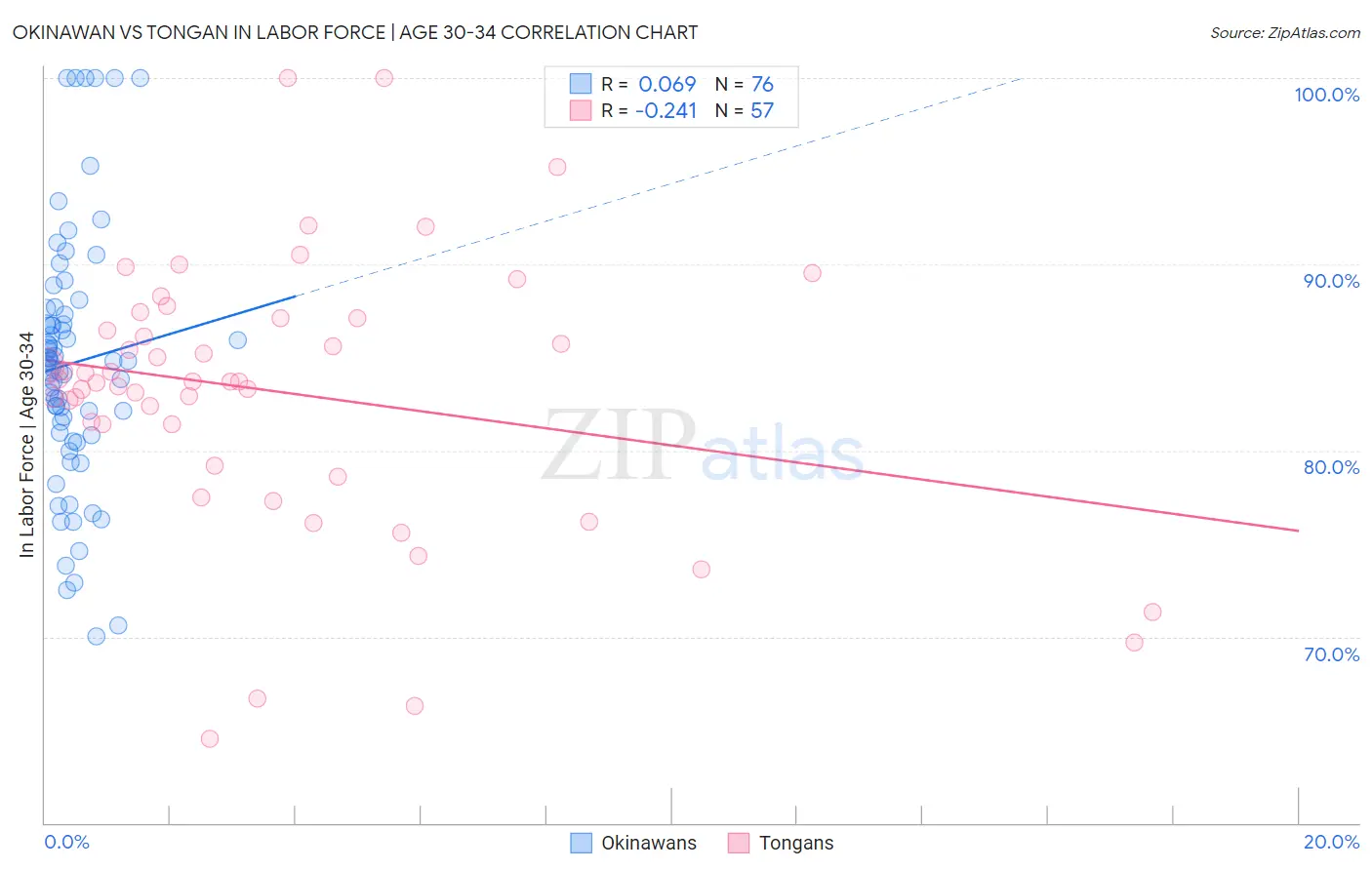 Okinawan vs Tongan In Labor Force | Age 30-34