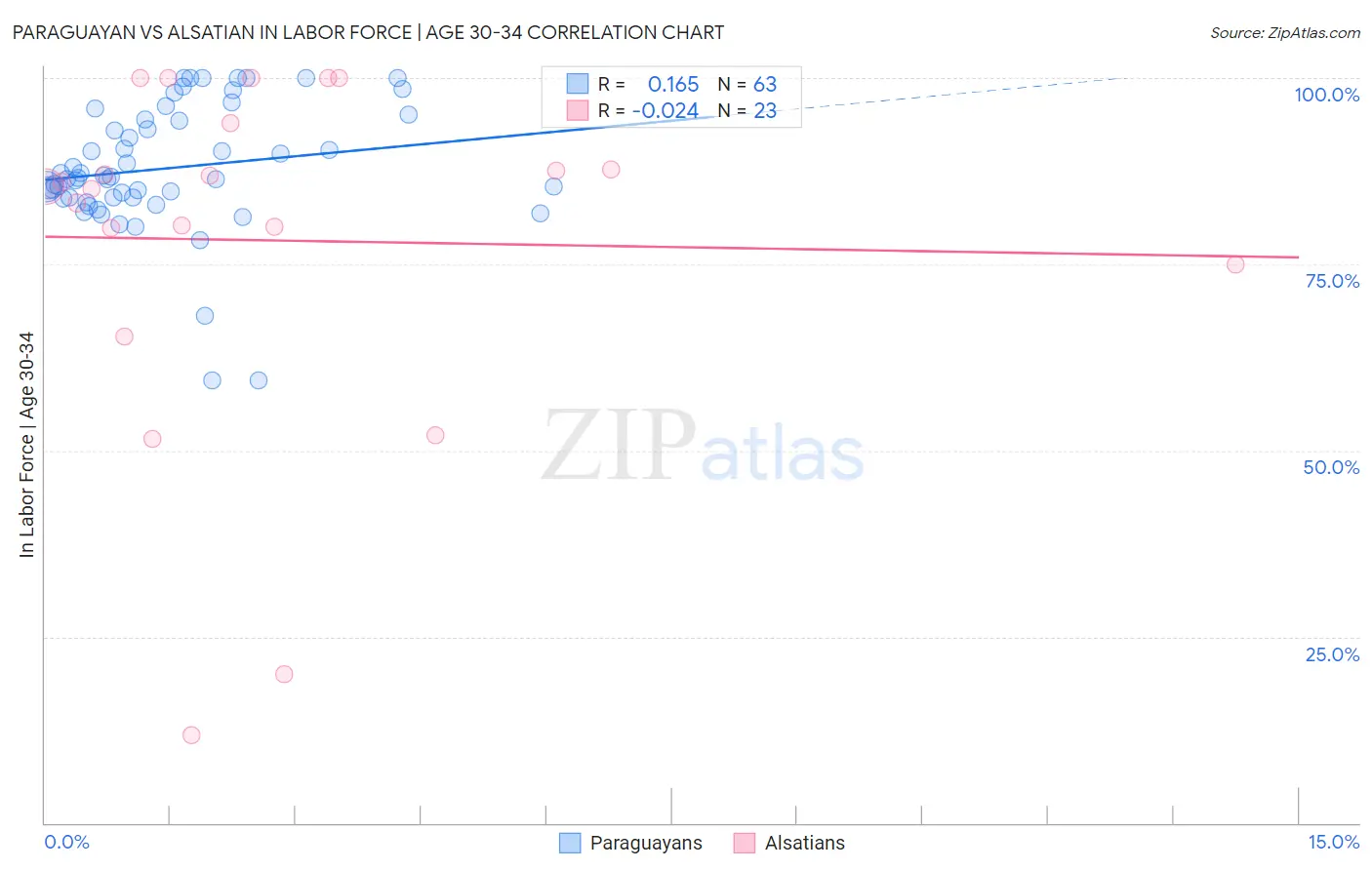 Paraguayan vs Alsatian In Labor Force | Age 30-34