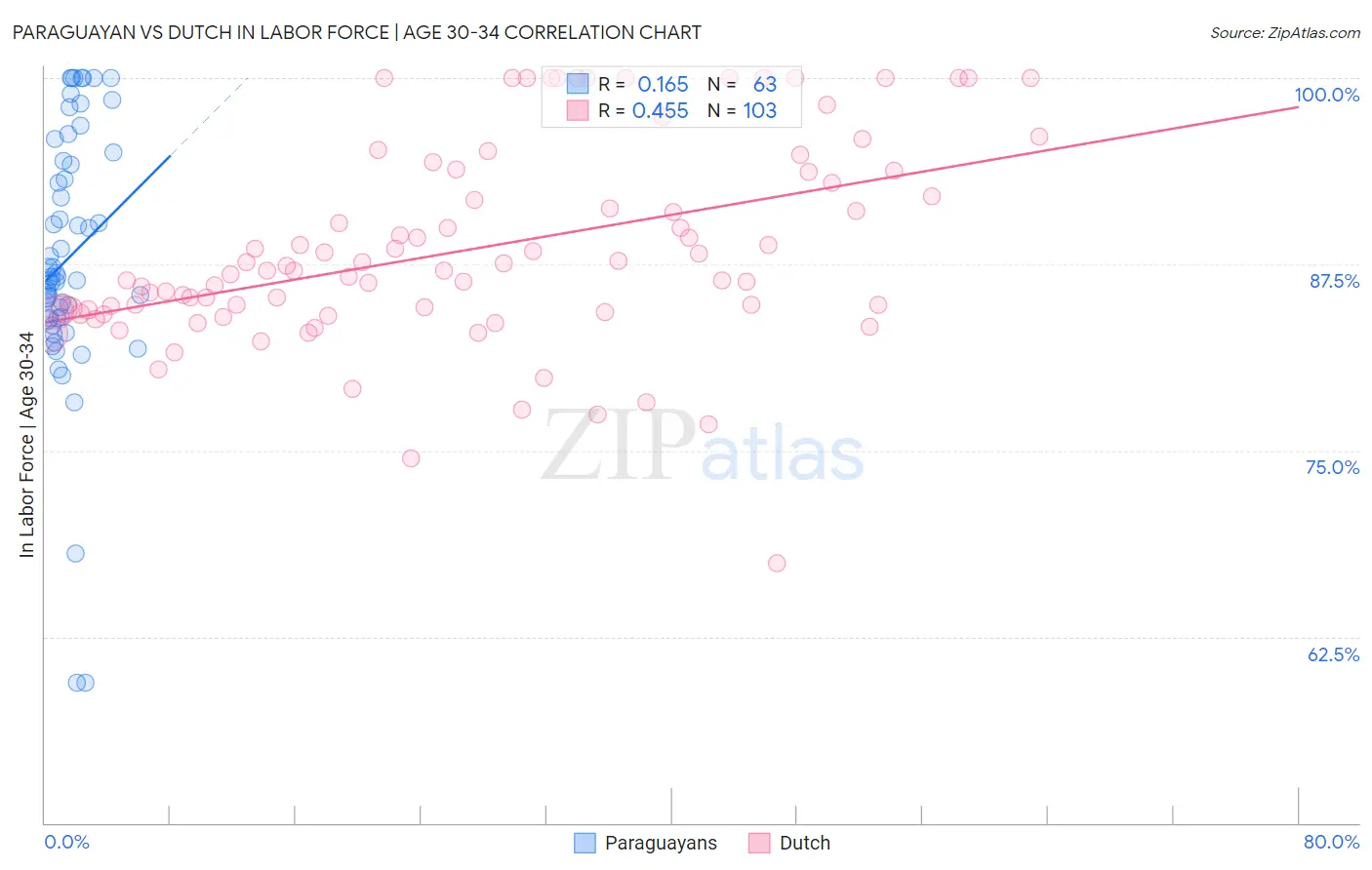 Paraguayan vs Dutch In Labor Force | Age 30-34