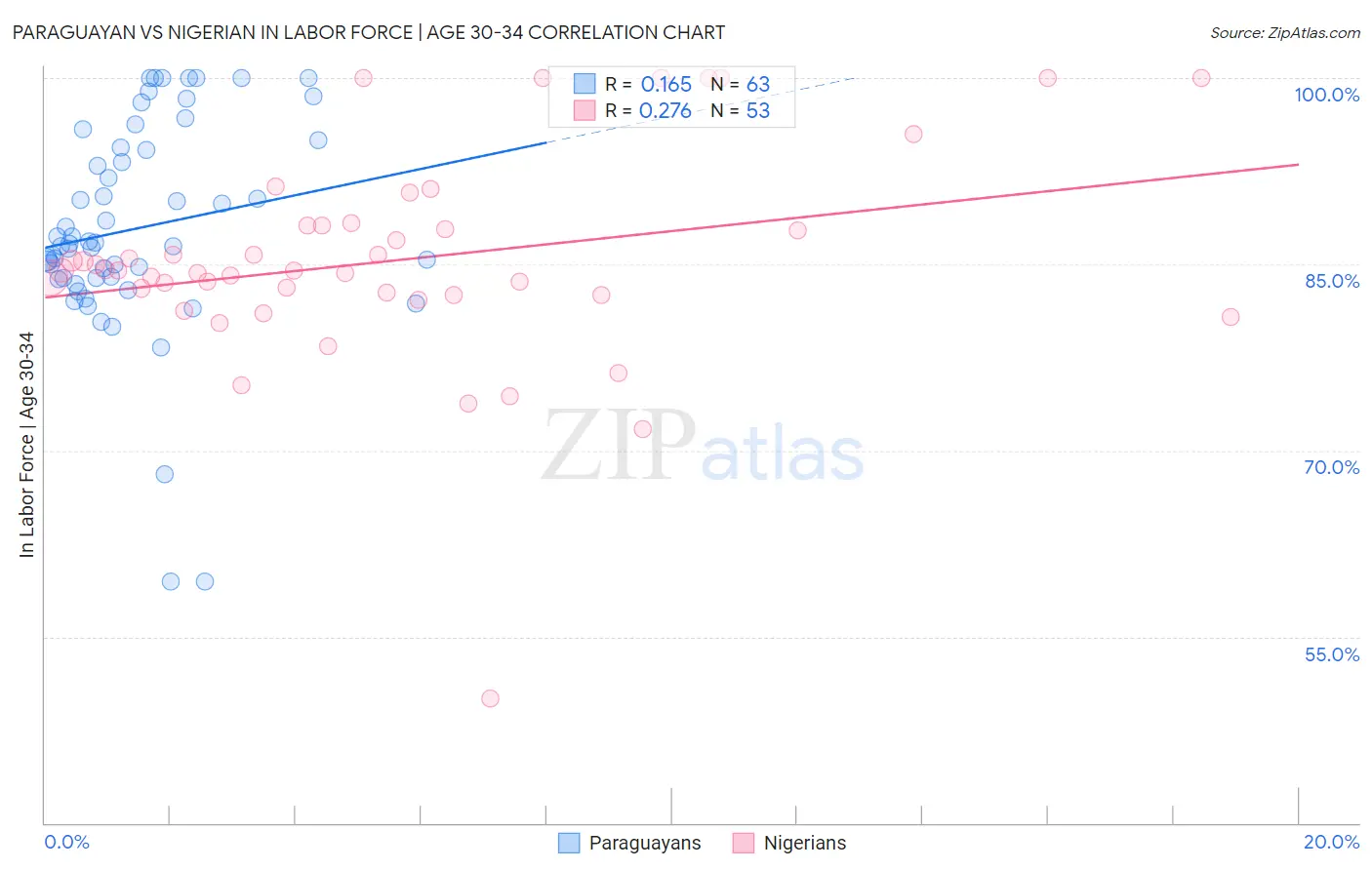 Paraguayan vs Nigerian In Labor Force | Age 30-34