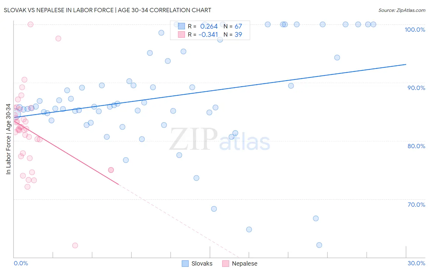 Slovak vs Nepalese In Labor Force | Age 30-34