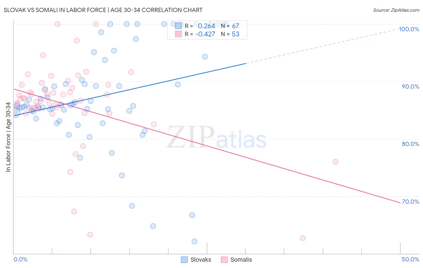 Slovak vs Somali In Labor Force | Age 30-34
