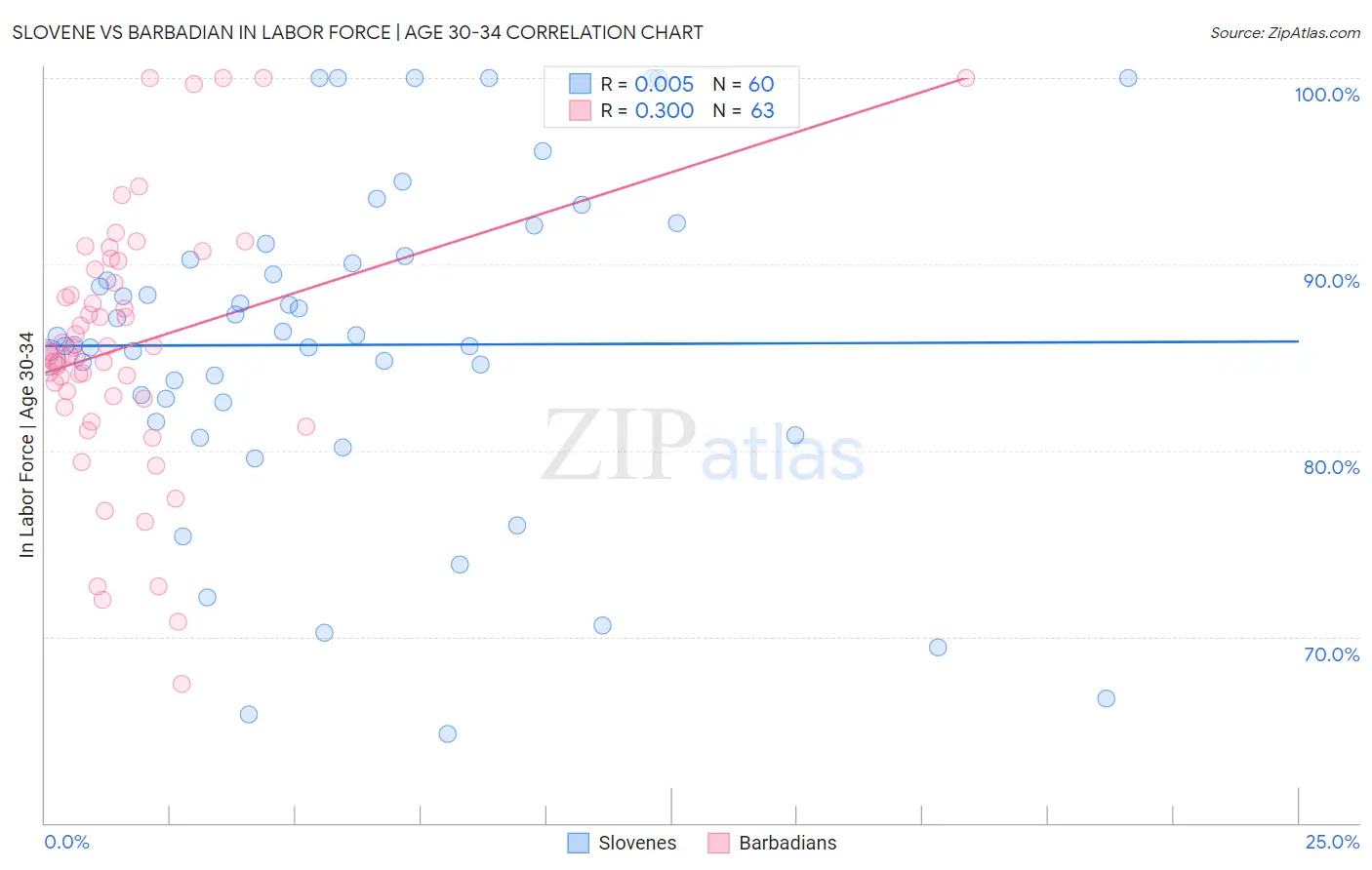 Slovene vs Barbadian In Labor Force | Age 30-34