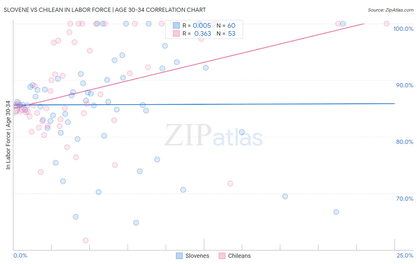 Slovene vs Chilean In Labor Force | Age 30-34