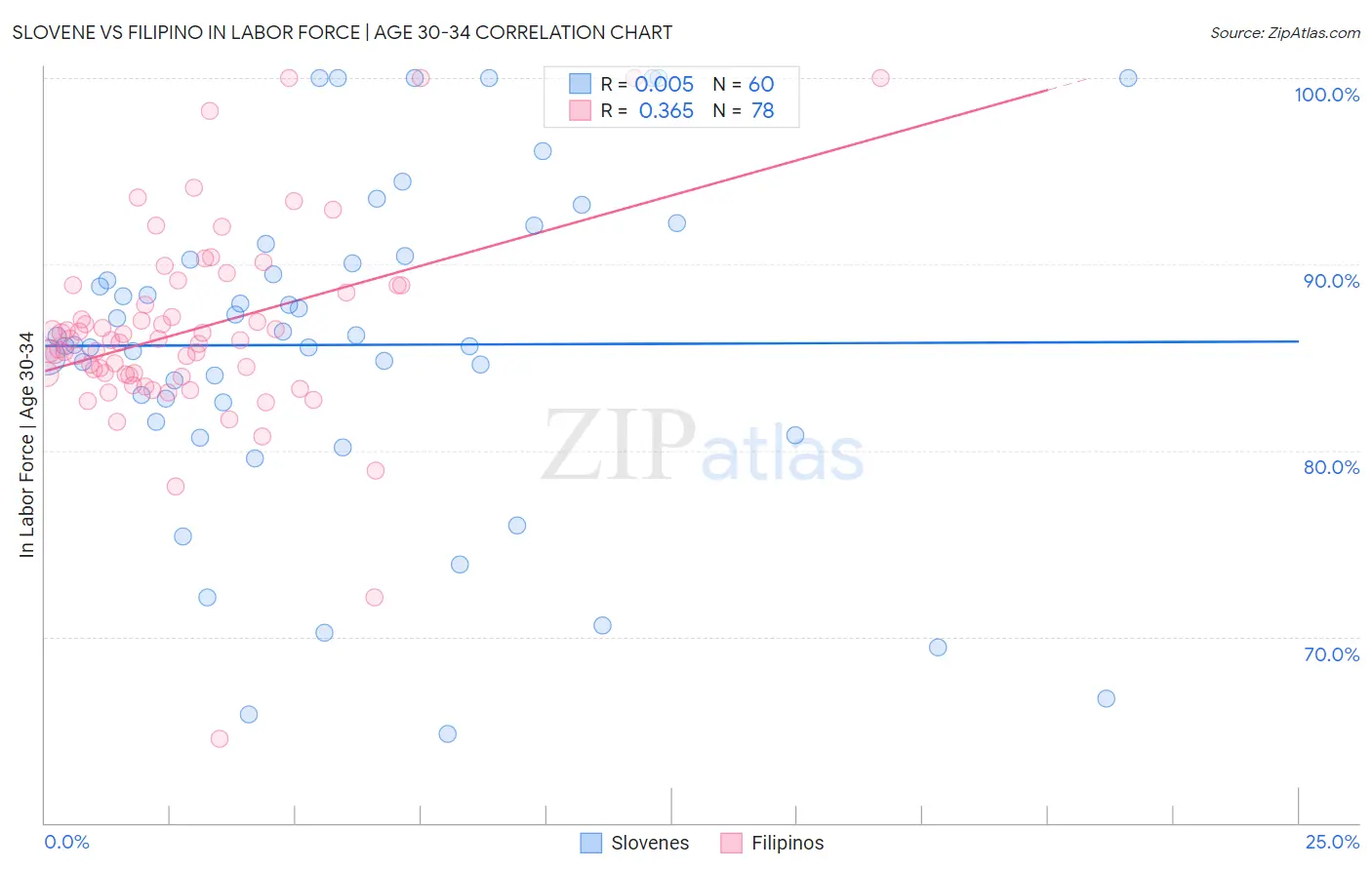 Slovene vs Filipino In Labor Force | Age 30-34
