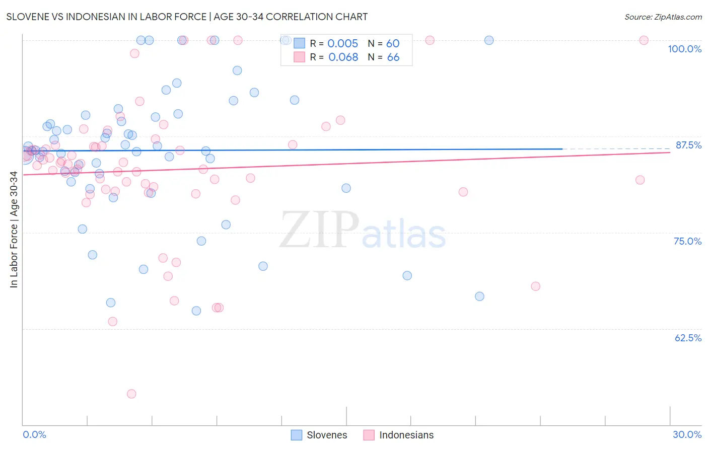Slovene vs Indonesian In Labor Force | Age 30-34
