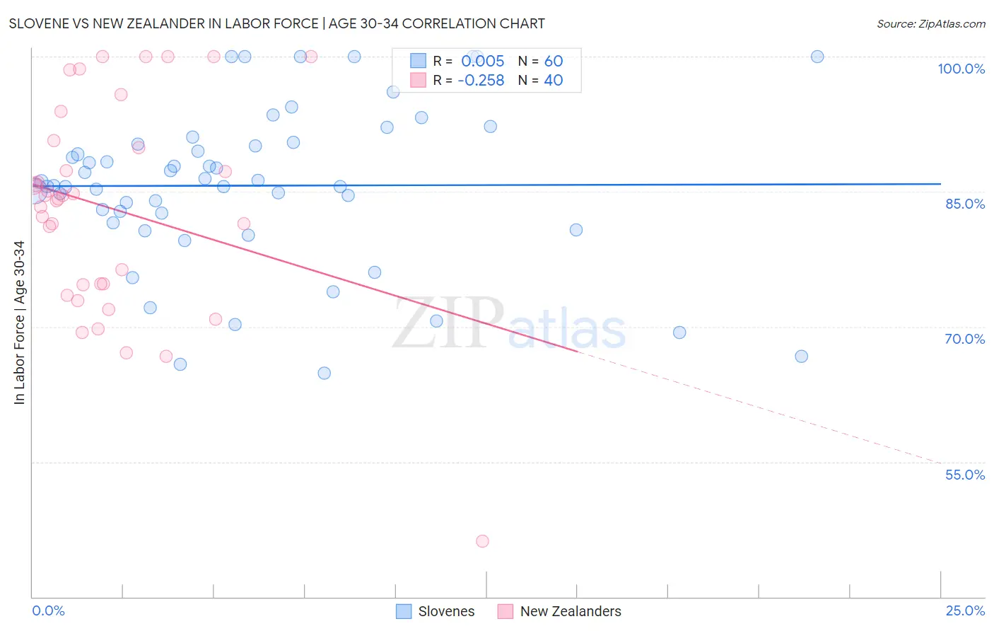 Slovene vs New Zealander In Labor Force | Age 30-34