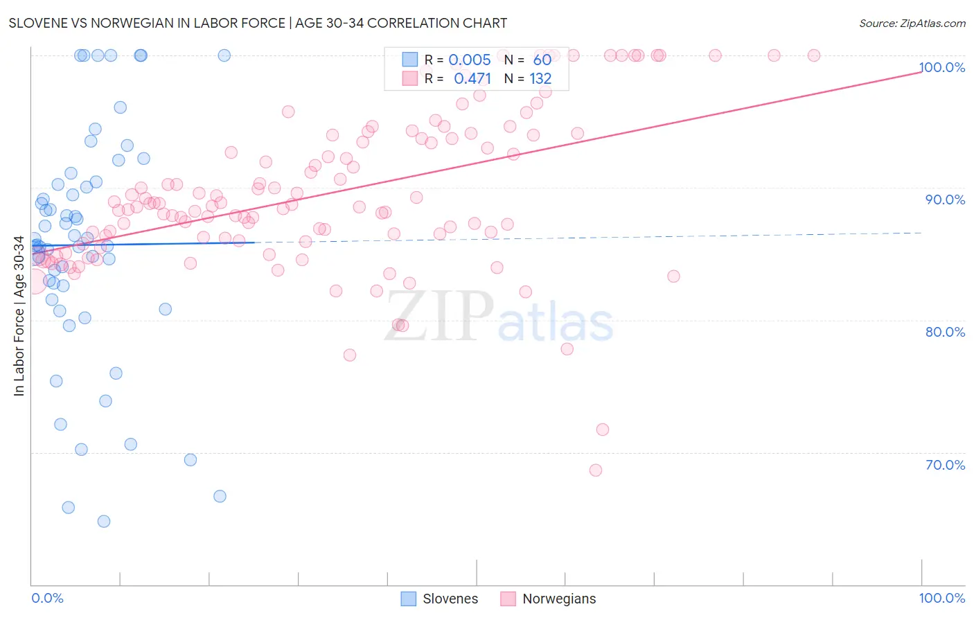 Slovene vs Norwegian In Labor Force | Age 30-34