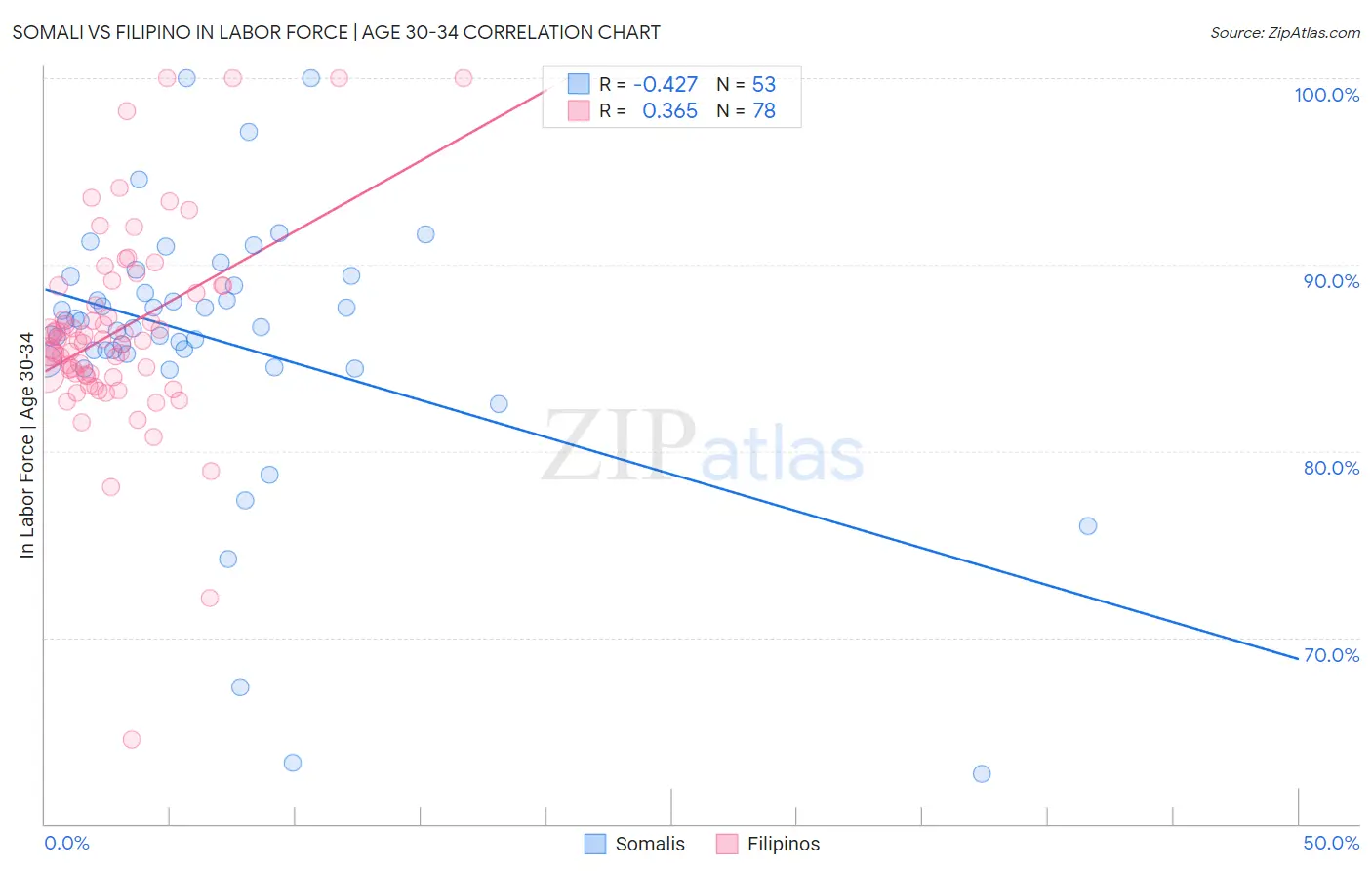 Somali vs Filipino In Labor Force | Age 30-34