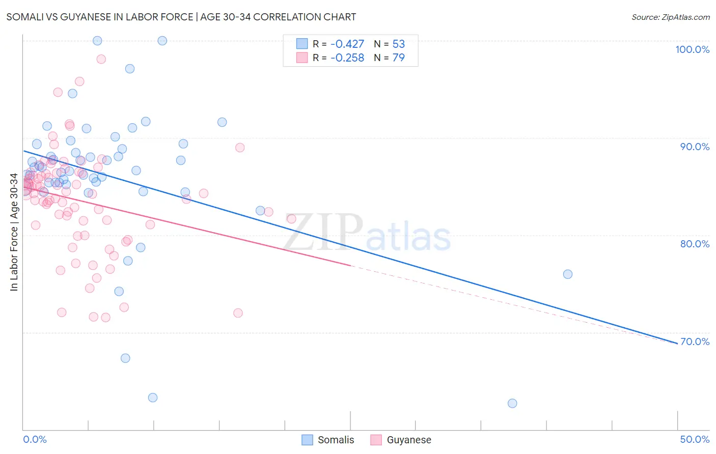 Somali vs Guyanese In Labor Force | Age 30-34