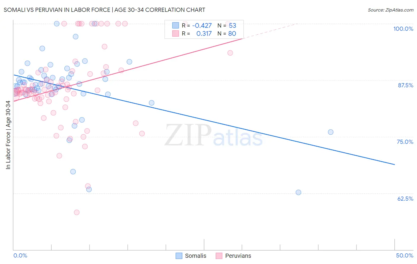 Somali vs Peruvian In Labor Force | Age 30-34