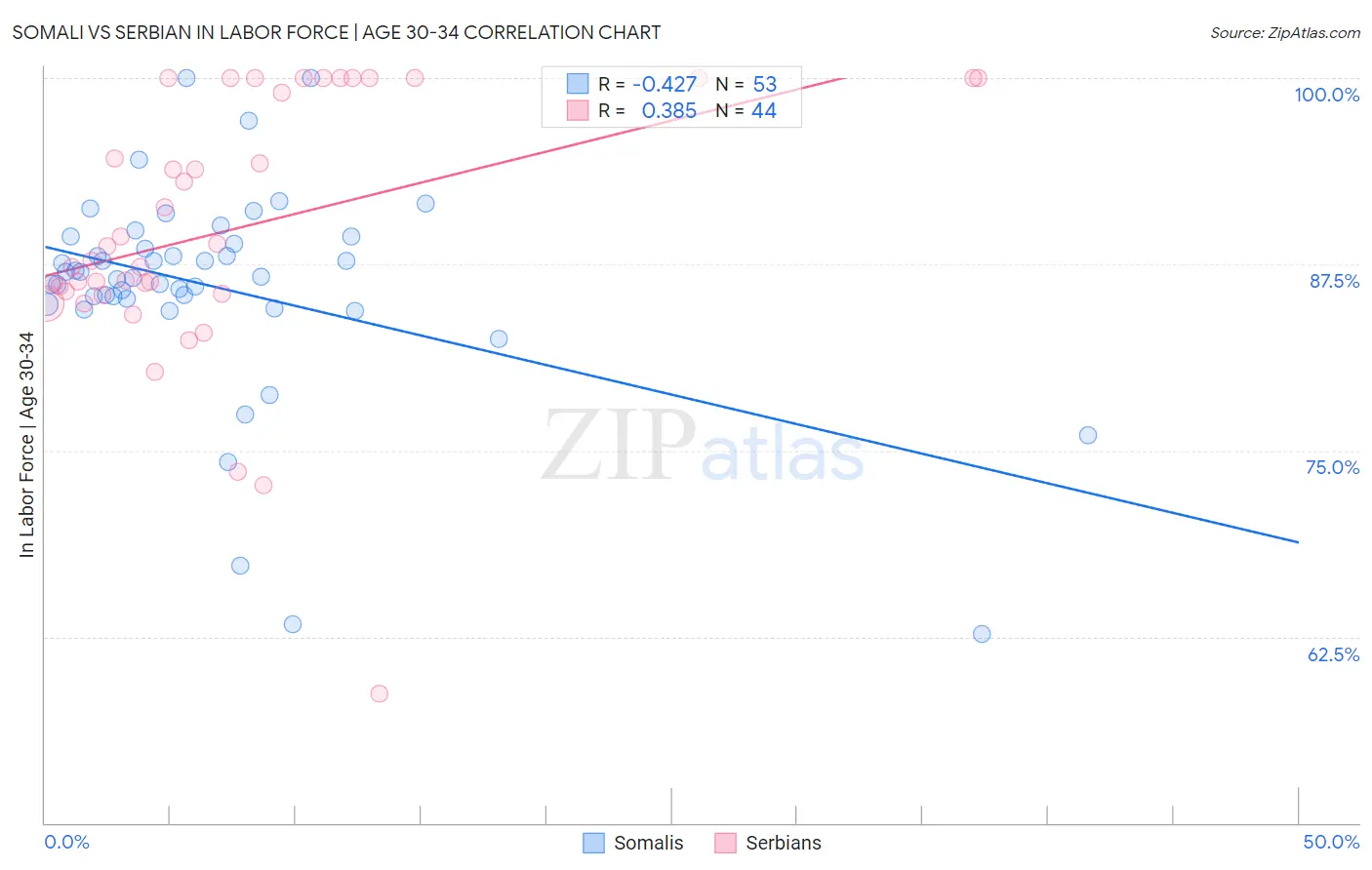 Somali vs Serbian In Labor Force | Age 30-34