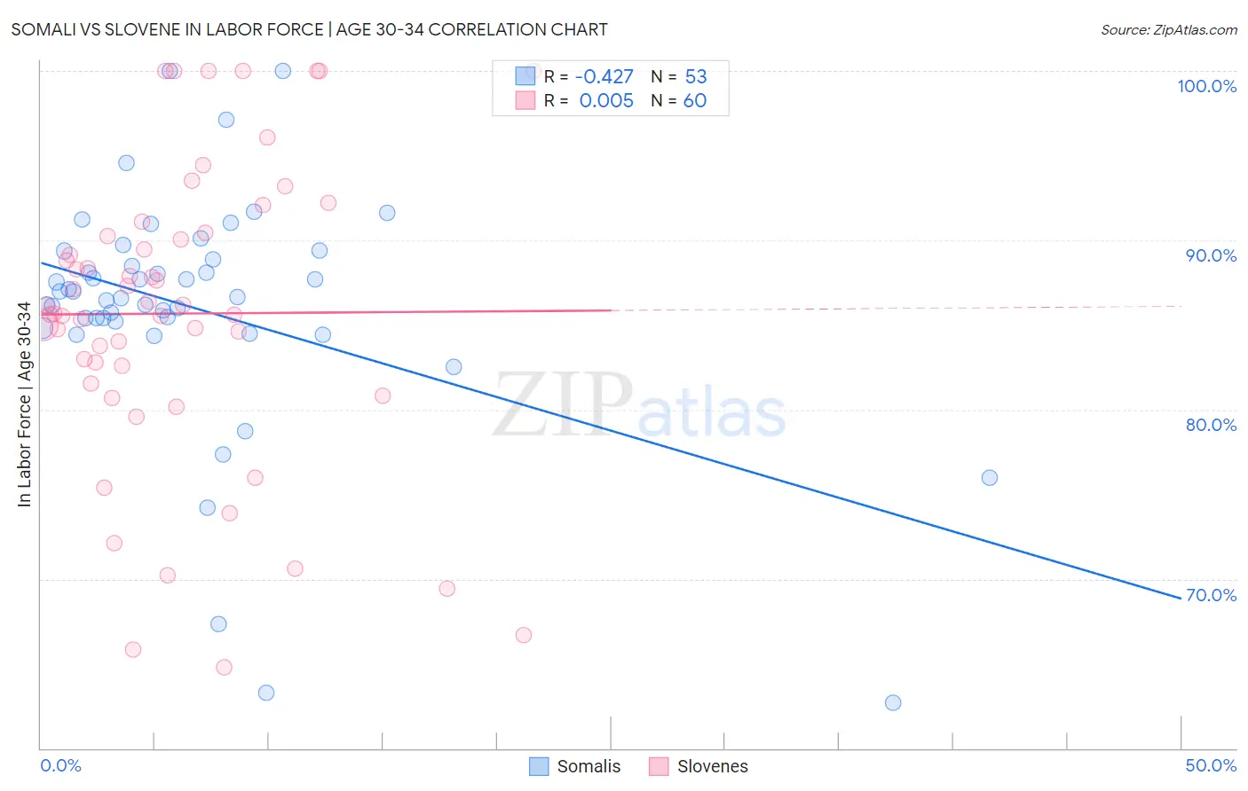 Somali vs Slovene In Labor Force | Age 30-34