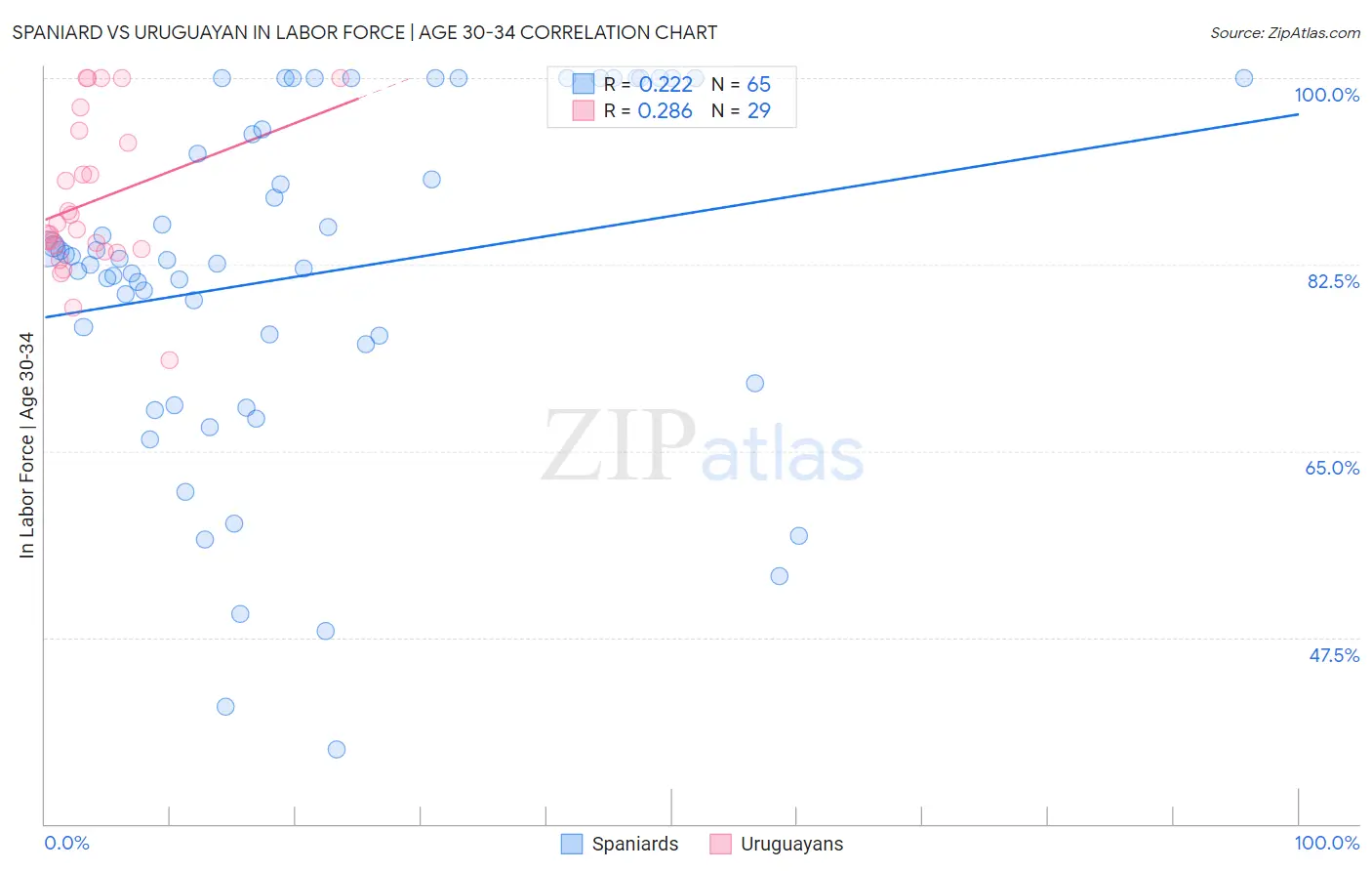 Spaniard vs Uruguayan In Labor Force | Age 30-34