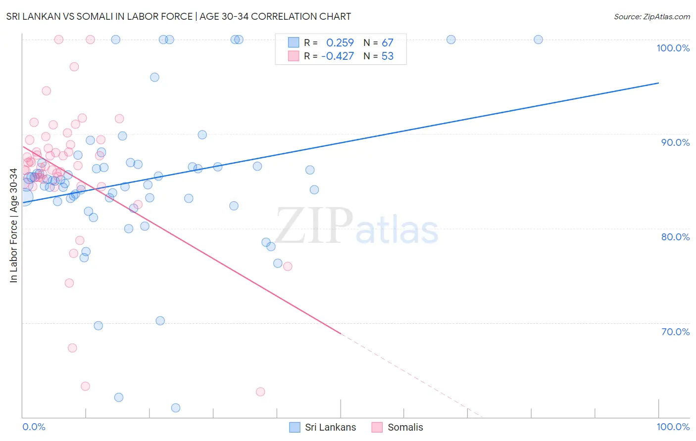 Sri Lankan vs Somali In Labor Force | Age 30-34